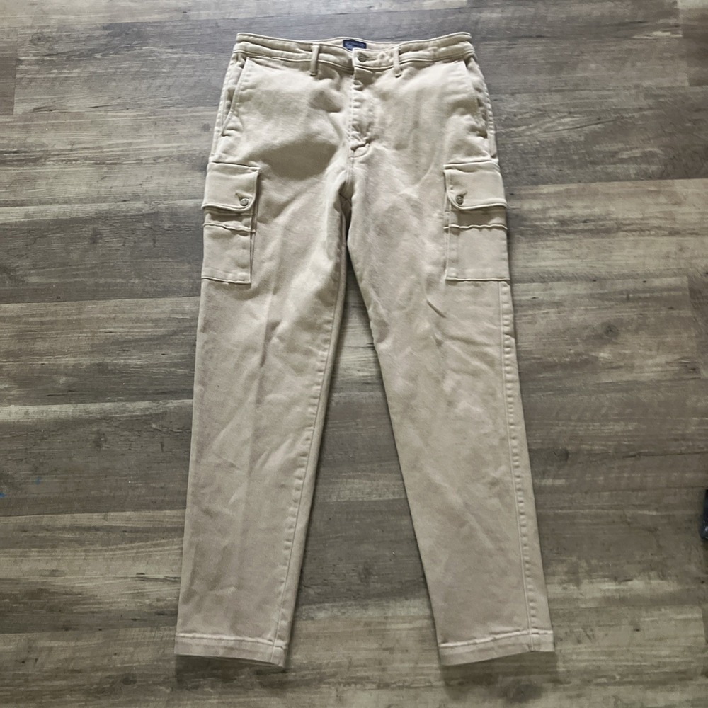 Levi's Men's Khaki Cargo Pants Regular Fit 34x33 Cotton Twill Button Pocket